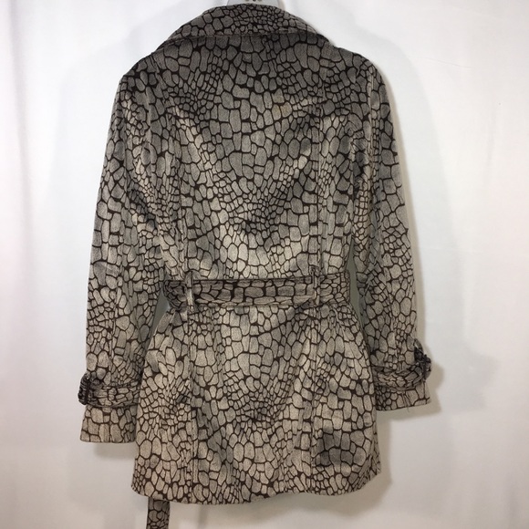 SALE!  Loire NY Animal print Trench style Jacket - Picture 4 of 7
